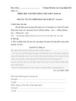 Môn Tiếng việt Phiếu số 4 Khối 5 Tuần 23