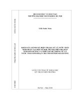 Khảo sát đánh giá hiện trạng xử lý nước thải sinh hoạt tại một số khu đô thị trên địa bàn tỉnh Hải Dương và thiết kế hệ thống xử lý nước thải sinh hoạt cho thành phố Hải Dương