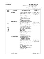 Giáo án chủ nhiệm tuần 6: Tôi cần gì để lớn lên và khỏe mạnh