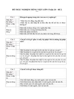 NỘI DUNG ÔN TẬP MÔN TIẾNG VIỆT ĐỀ TRẮC NGHIỆM – KHỐI LỚP 4 TUẦN 24 – ĐỀ 2