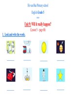 Bài giảng trực tuyến môn Tiếng Anh tăng cường - Khối lớp 5 - Tuần 25 (Bài 1)