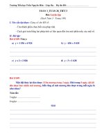 Phiếu học tập Lớp 3 - Tuần 28