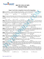 100 câu trắc nghiệm con lắc đơn có đáp án