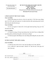 Đề thi chuyên Lịch sử Ninh Bình 2012-2013 - Học Toàn Tập