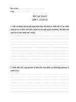 ÔN TẬP TOÁN LỚP 5 - TUẦN 22