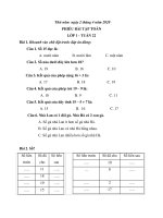 Tuần 22 - Phiếu bài tập toán tiết: Luyện tập