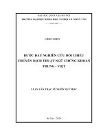 Bước đầu nghiên cứu đối chiếu chuyển dịch thuật ngữ chứng khoán trung   việt​ 