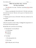 KHỐI 1 - ĐÁP ÁN  - PHIẾU HỌC TẬP TIẾNG VIỆT - TUẦN 28