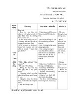 giáo án nhánh 4 Ngôi nha gia đình ở chủ đề mẹ và những người thân yêu của bé