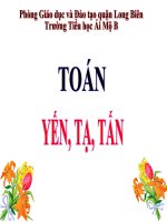 Toán 4 - Tuần 4 - Yến, tạ, tấn