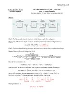 Đáp án Kỹ thuật điều khiển giữa kì 1 năm học 2020-2021 – UET - Tài liệu VNU