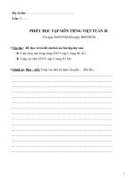 Môn Tiếng việt Khối 3 Tuần 28