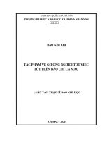 Tác phẩm về gương người tốt việc tốt trên báo chí cà mau​ 