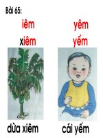 Lớp 1 - Học vần - Tuần 16 - Bai 65: iêm - yêm