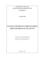 Xây dựng mô hình xác định trọng tải trọng động lên khung xe tải 2 45 tấn
