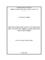 Một số đặc điểm tính cách và cảm nhận hạnh phúc của sinh viên trường đại học kinh tế kỹ thuật công nghiệp​ 