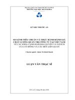 So sánh tiêu chuẩn và thực hành đánh giá chất lượng quản trị công ty tại việt nam về khía các khía cạnh đảm bào quyền và lợi ích của cổ đông và các bên liên quan  