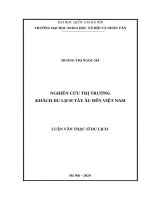 Nghiên cứu thị trường khách du lịch tây âu đến việt nam​