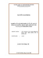 Nghiên cứu giải pháp hợp lý về cấu tạo và tính toán đường trong điều kiện đất yếu và lũ lụt ở tỉnh đồng tháp 