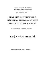 Phát hiện bất thường dữ liệu chuỗi thời gian sử dụng support vector machine  