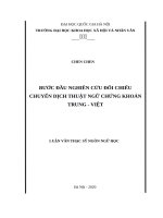 Bước đầu nghiên cứu đối chiếu chuyển dịch thuật ngữ chứng khoán trung   việt​ 