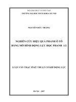 Nghiên cứu hiệu quả phanh ô tô bằng mô hình động lực học phanh 12