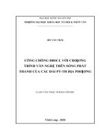 Công chúng ĐBSCL với chương trình văn nghệ trên sóng phát thanh của các đài PT TH địa phương​ 