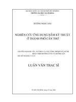 Nghiên cứu ứng dụng hầm kỹ thuật ở cần thơ 