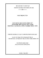 Xây dựng bài giảng điện tử tích hợp môn mạng máy tính trường cao đẳng công nghiệp Phúc Yên