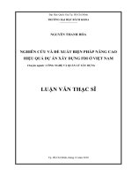 Nghiên cứu và đề xuất biện pháp nâng cao hiệu quả dự án xây dựng fdi ở việt nam  