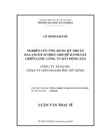 Nghiên cứu ứng dụng kỹ thuật balanced scorecard để đánh giá chiến lược công ty bất động sản  lê minh khánh    tp  hồ chí minh  đhqg tp  hồ chí minh   đại học bách khoa,  2005  b  