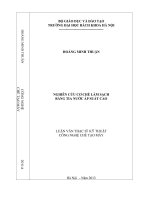 Nghiên cứu cơ chế làm sạch bằng tia nước áp suất cao hoàng minh thuận