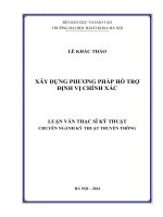 Xây dựng phương pháp hỗ trợ định vị chính xác