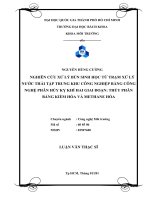 Nghiên cứu xử lý bùn sinh học từ trạm xử lý nước thải tập trung khu công nghiệp bằng công nghệ phân hủy kỵ khí hai giai đoạn  thủy phân bằng kiềm hóa và methane hóa  