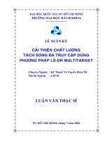 Cải thiện chất lượng tách sóng đa truy cập dùng phương pháp ls dr multitarget  