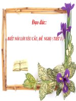 Tiểu học Đô thị Sài Đồng | Đạo đức 2 - Biết nói lời yêu cầu đề nghị