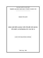 Báo chí tiền giang với vấn đề xây dựng tổ chức cơ sở đảng ở nông thôn​ 