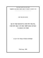 Nâng cao chất lượng hoạt động dẫn chương trình truyền hình tại các đài phát thanh truyền hình tây nam bộ (khảo sát đài PTTH vĩnh long, hậu giang và đồng tháp từ tháng 1 2019 đến tháng 6 2019)​ 