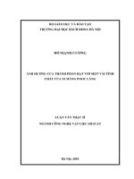 Ảnh hưởng của thành phần hạt tới một vài tính chất của xi măng pooc lăng