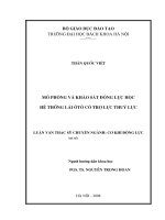 Mô phỏng và khảo sát động lực học hệ thống lái ôtô có trợ lực thủy lực