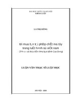 Tội mua bán trái phép chất ma túy trong luật hình sự việt nam​ 