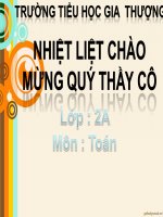 Lớp 2- Toán - Tuần 6: Bài toán về ít hơn