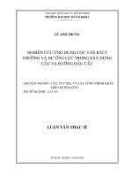 Nghiên cứu ứng dụng cọc ván btct thường và dự ứng lực trong xây dựng cầu và đường đầu cầu    tp  hồ chí minh  đhqg tp  hồ chí minh   đại học bách khoa,  2005  b  