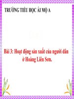 Tuần 4 - Địa lí 4 - Hoạt động sản xuất của người dân ở Hoàng Liên Sơn