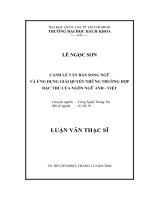 Canh lề văn bản song ngữ và ứng dụng giải quyết những trường hợp đặc thù của ngôn ngữ anh   việt 