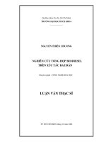 Nghiên cứu tổng hợp biodiesel trên xúc tác baz rắn  