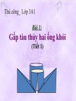 Lớp 3: Thủ công - Tuần 1: Tàu thủy 2 ống khói