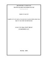 Nghiên cứu xây dựng tài liệu đào tạo hệ thống phun dầu điện tử CRS trên mô hình HIDS