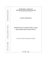 Mô phỏng việc xác định cơ tính vật liệu bằng phương pháp cơ học tiếp xúc