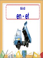 Lớp 1 - Học Vần - Tuần 12: en - et